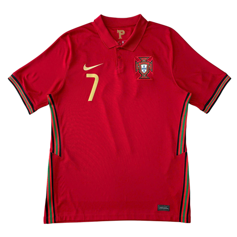 ÁO BÓNG ĐÁ BỒ ĐÀO NHA 2020/21 SÂN NHÀ CHÍNH HÃNG FAN + RONALDO #7 - CD0704-687