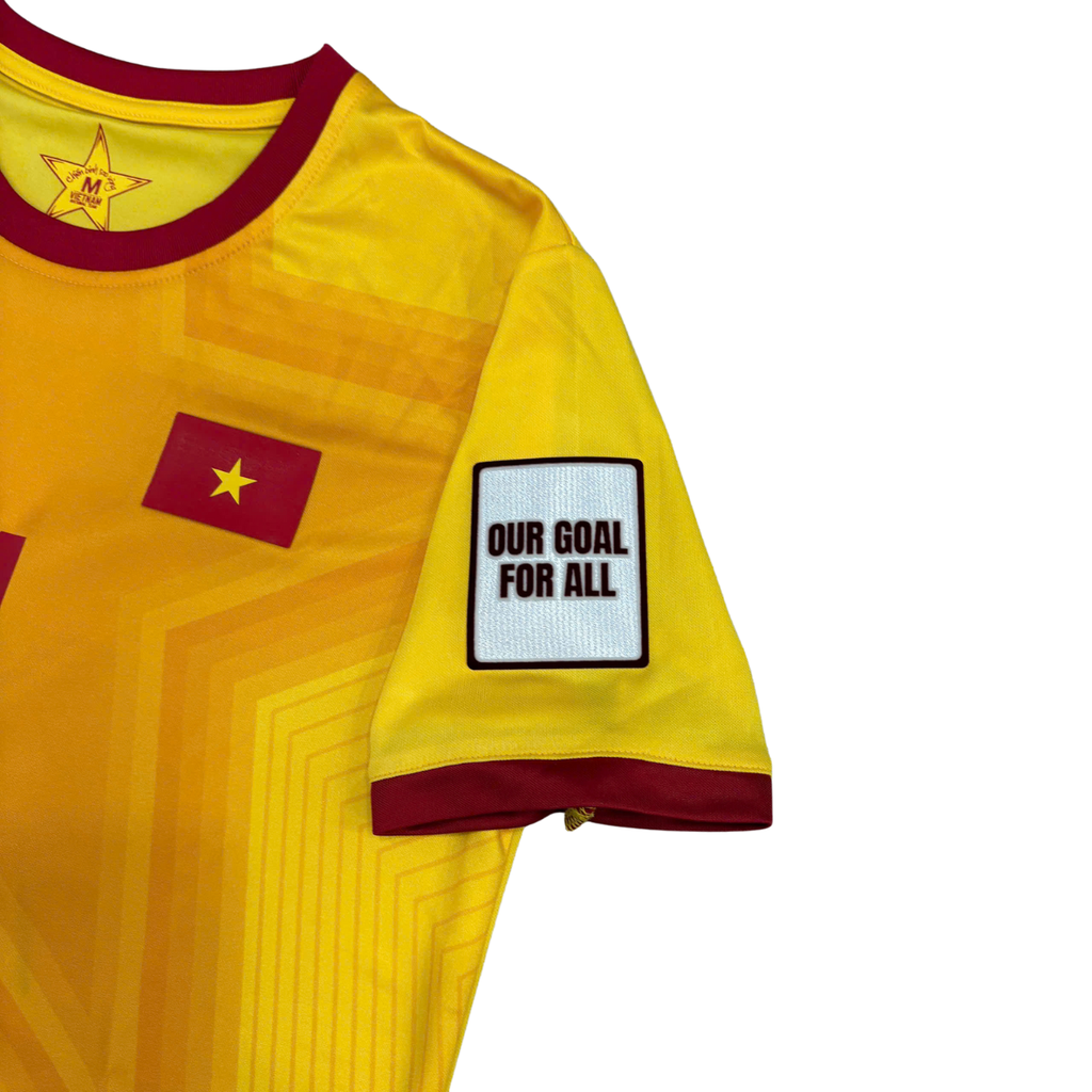 ÁO BÓNG ĐÁ VIỆT NAM 2021 THỦ MÔN CHÍNH HÃNG PLAYER + PATCH AFC WOMEN'S ASIAN CUP INDIA 2022 #14 T.T.K.THANH + CHỮ KÍ