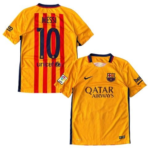 ÁO BÓNG ĐÁ BARCELONA 2015/16 CHÍNH HÃNG SÂN KHÁCH FAN 658785-740 - NAME PATCH LFP MESSI