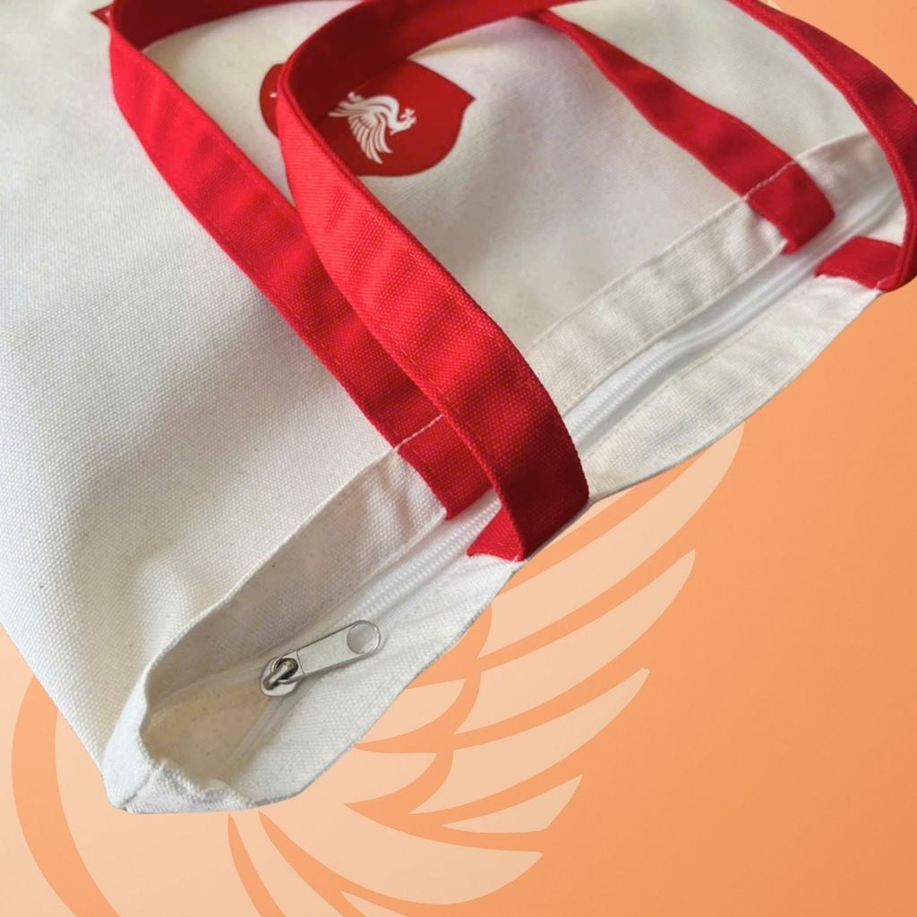TÚI TOTE CANVAS LIVERPOOL FC MÀU KEM- SPIDY TTLV01