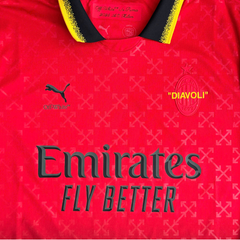 ÁO BÓNG ĐÁ AC MILAN X OFF WHITE CHÍNH HÃNG 783001-02 KHÔNG TAG 10/10