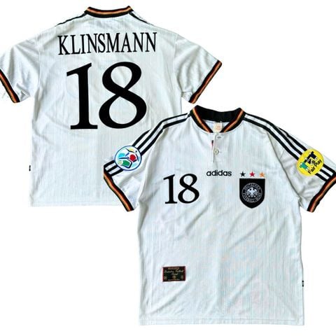 ÁO BÓNG ĐÁ ĐỘI TUYỂN ĐỨC RETRO 1996/97 CHÍNH HÃNG SÂN NHÀ PLAYER NAME PATCH KLINSMANN