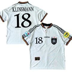 ÁO BÓNG ĐÁ ĐỘI TUYỂN ĐỨC RETRO 1996/97 CHÍNH HÃNG SÂN NHÀ PLAYER NAME PATCH KLINSMANN