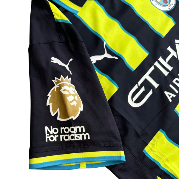 ÁO BÓNG ĐÁ MANCHESTER CITY 2024/25 SÂN KHÁCH CHÍNH HÃNG PLAYER HAALAND 9 FONT EPL+PATCH - 775085-02 - KHÔNG TAG - 10/10
