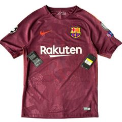 ÁO BÓNG ĐÁ BARCELONA 2017/18 CHÍNH HÃNG SÂN KHÁCH THỨ BA FAN 847253-683 - NAME PATCH UEFA SUAREZ