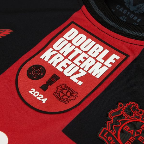 ÁO BÓNG ĐÁ BAYER LEVERKUSEN SÂN NHÀ 2023/24 KỶ NIỆM DOUBLE CUP WINNERS CHÍNH HÃNG – CÓ HỘP | TJ13566
