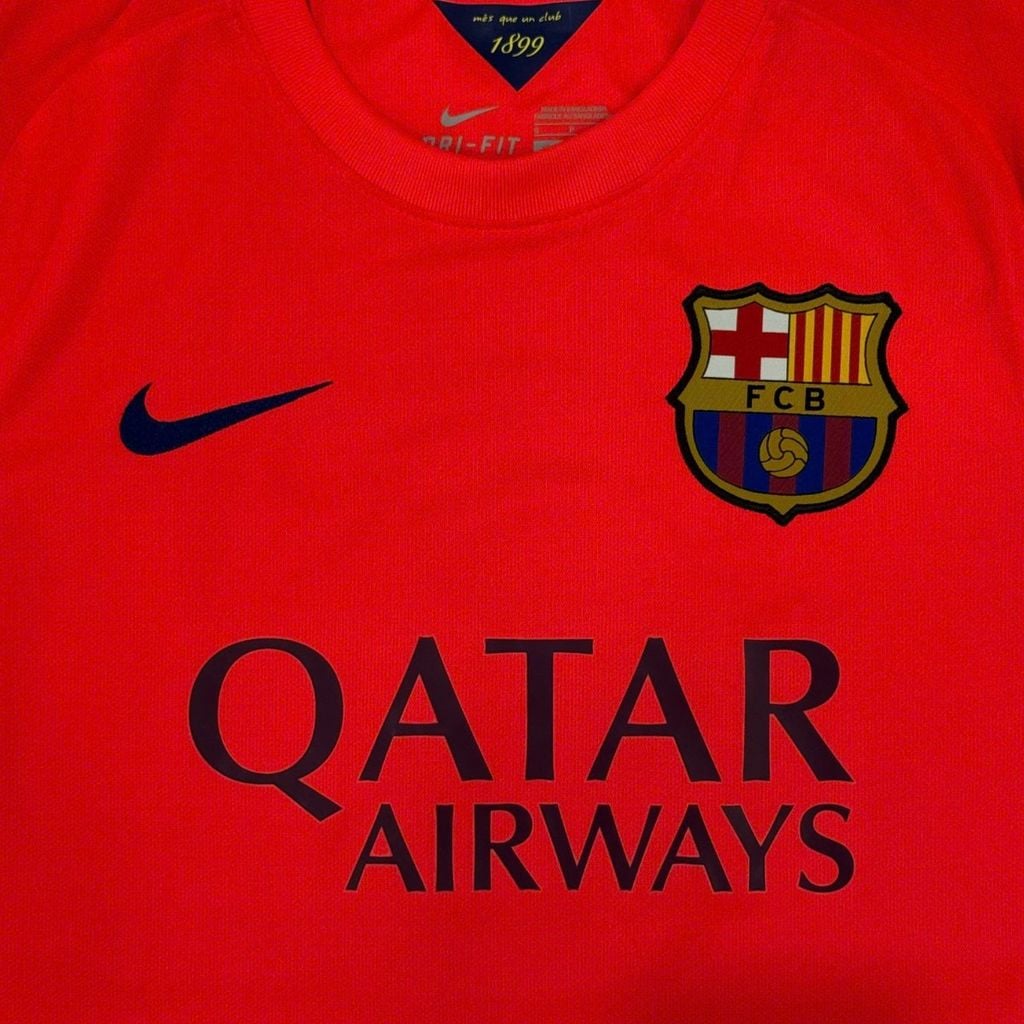 ÁO BÓNG ĐÁ BARCELONA 2014/15 CHÍNH HÃNG SÂN KHÁCH PLAYER 610595-672 - NAME PATCH LFP NEYMAR JR
