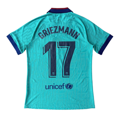 ÁO BÓNG ĐÁ BARCELONA 2019/20 THỨ BA CHÍNH HÃNG PLAYER + GRIEZMANN 17 - AR9343-310