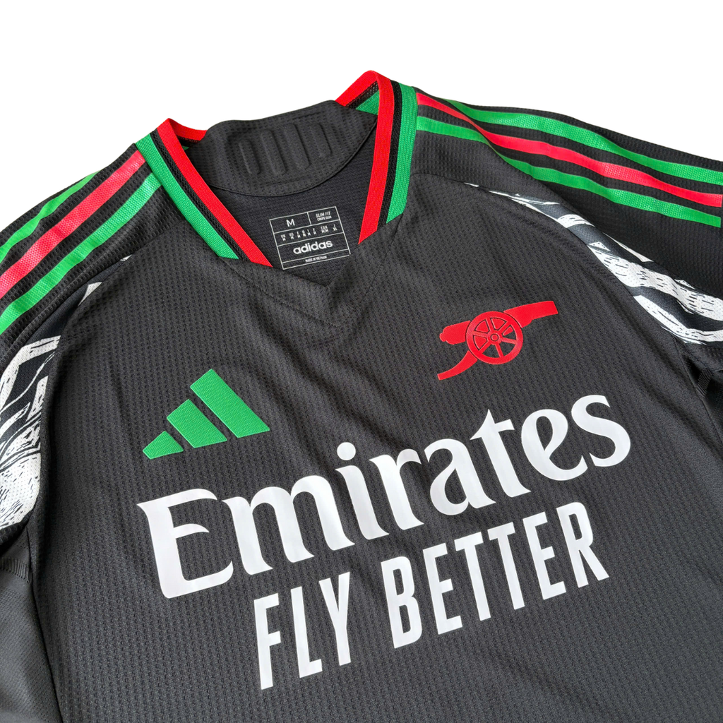 ÁO BÓNG ĐÁ ARSENAL 2024/25 SÂN KHÁCH CHÍNH HÃNG PLAYER + PATCH C1 & ØDEGAARD #8 - IT6147