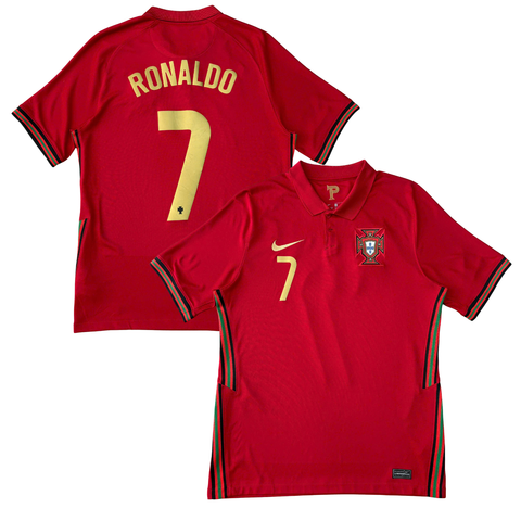 ÁO BÓNG ĐÁ BỒ ĐÀO NHA 2020/21 SÂN NHÀ CHÍNH HÃNG FAN + RONALDO #7 - CD0704-687