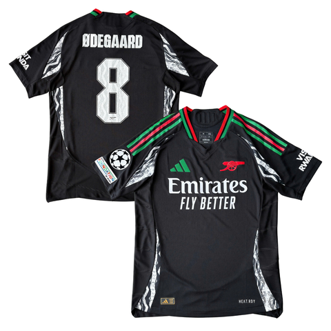 ÁO BÓNG ĐÁ ARSENAL 2024/25 SÂN KHÁCH CHÍNH HÃNG PLAYER + PATCH C1 & ØDEGAARD #8 - IT6147