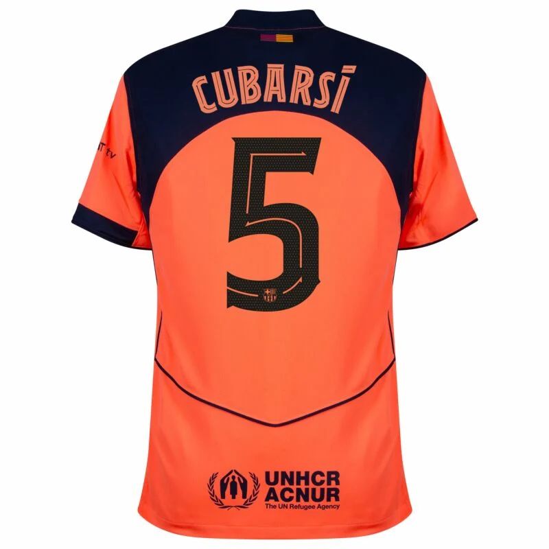 NAMESET CUBARSÍ 5 AUTHENTIC BARCELONA 2025/26 SÂN KHÁCH THỨ BA CUP