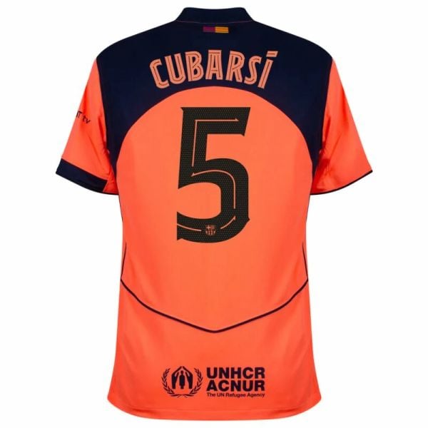 NAMESET CUBARSÍ 5 AUTHENTIC BARCELONA 2025/26 SÂN KHÁCH THỨ BA CUP