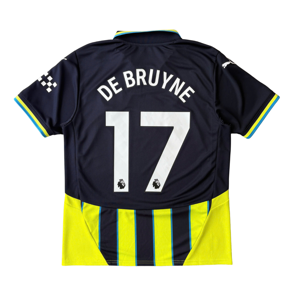 ÁO BÓNG ĐÁ MANCHESTER CITY 2024/25 SÂN KHÁCH CHÍNH HÃNG FAN - DE BRUYNE #17 -- 775088-02