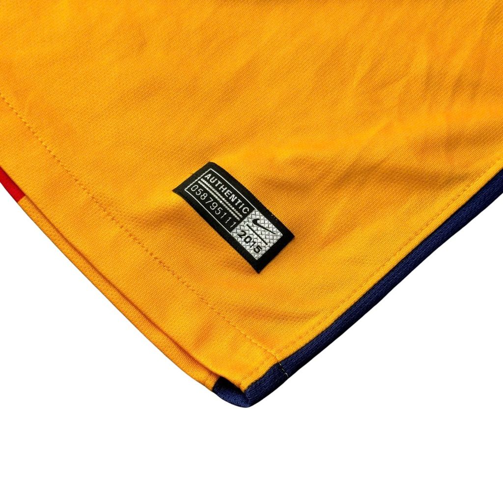 ÁO BÓNG ĐÁ BARCELONA 2015/16 CHÍNH HÃNG SÂN KHÁCH FAN 658785-740 - NAME PATCH LFP MESSI