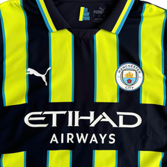 ÁO BÓNG ĐÁ MANCHESTER CITY 2024/25 SÂN KHÁCH CHÍNH HÃNG PLAYER HAALAND 9 PHÔNG EPL+PATCH - 775085-02 - KHÔNG TAG - 10/10