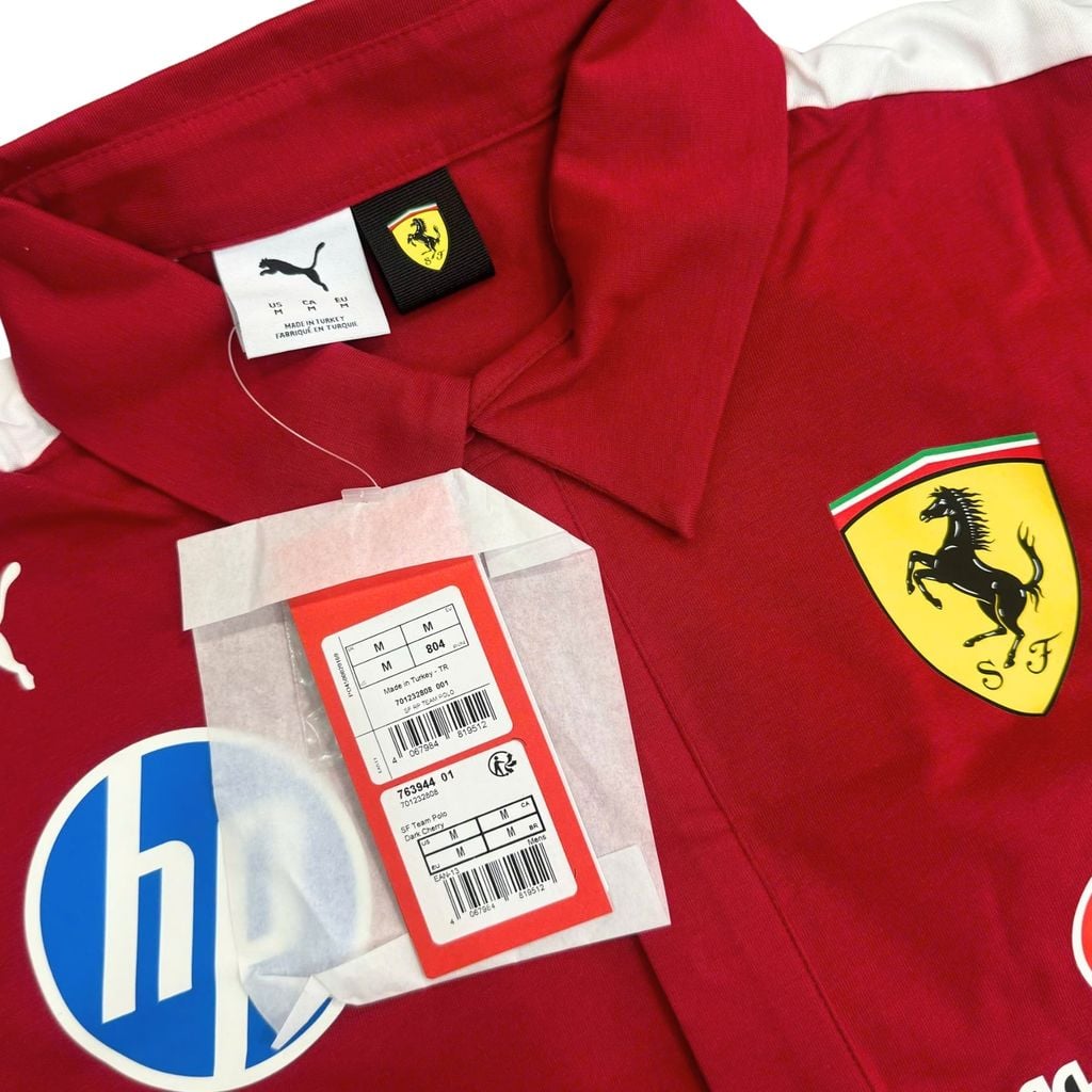 ÁO ĐUA XE SCUDERIA FERRARI 2025 TEAM POLO ĐỎ 763944-01