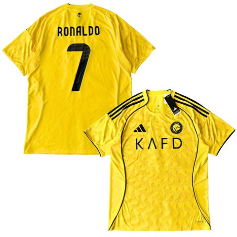 ÁO BÓNG ĐÁ AL NASSR 2025/26 CHÍNH HÃNG SÂN NHÀ FAN JN7982 - NAME RONALDO