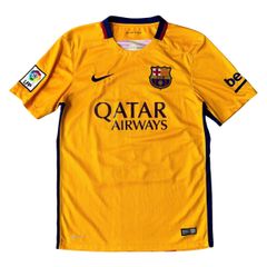 ÁO BÓNG ĐÁ BARCELONA 2015/16 CHÍNH HÃNG SÂN KHÁCH FAN 658785-740 - NAME PATCH LFP MESSI