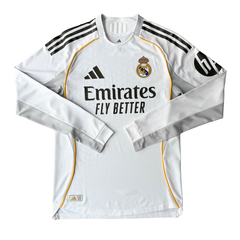 ÁO BÓNG ĐÁ REAL MADRID 2025/26 SÂN NHÀ CHÍNH HÃNG PLAYER TAY DÀI – JN8866