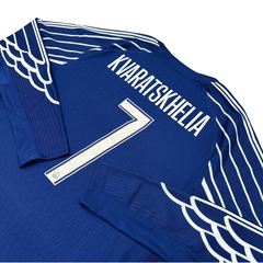 ÁO BÓNG ĐÁ PSG 2024/25 THỨ TƯ TAY DÀI CHÍNH HÃNG PLAYER KVARATSKHELIA #7 PHÔNG C1 HJ7322-493 - KHÔNG TAG - 10/10