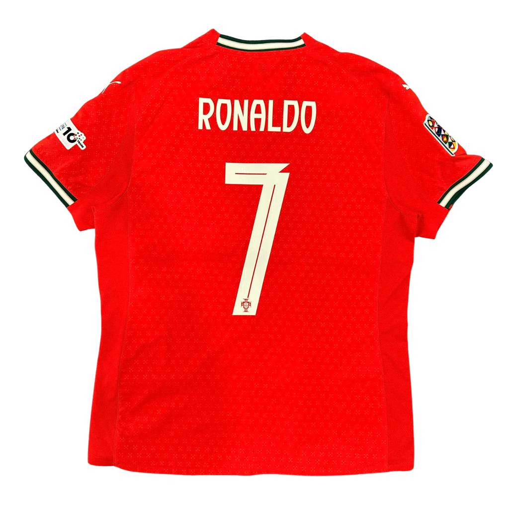 ÁO BÓNG ĐÁ TUYỂN BỒ ĐÀO NHA 2025 CHÍNH HÃNG SÂN NHÀ BẢN PLAYER NAMESET RONALDO 7 - 780766-01