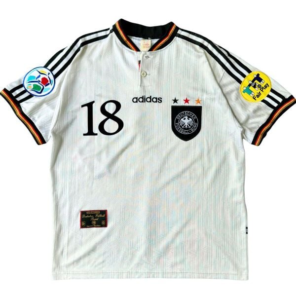 ÁO BÓNG ĐÁ ĐỘI TUYỂN ĐỨC VINTAGE 1996/97 CHÍNH HÃNG SÂN NHÀ PLAYER NAME PATCH KLINSMANN