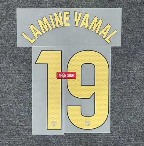 NAMESET LAMINE YAMAL 19 AUTHENTIC BARCELONA 2024/25 SÂN NHÀ LALIGA