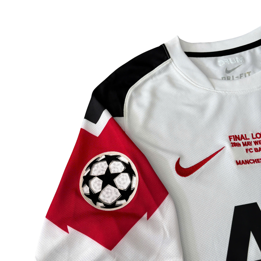 ÁO BÓNG ĐÁ MANCHESTER UNITED 2011/12 SÂN KHÁCH CHÍNH HÃNG FAN + PATCH C1, DETAIL FINAL + BERBATOV #9 - 382470-105