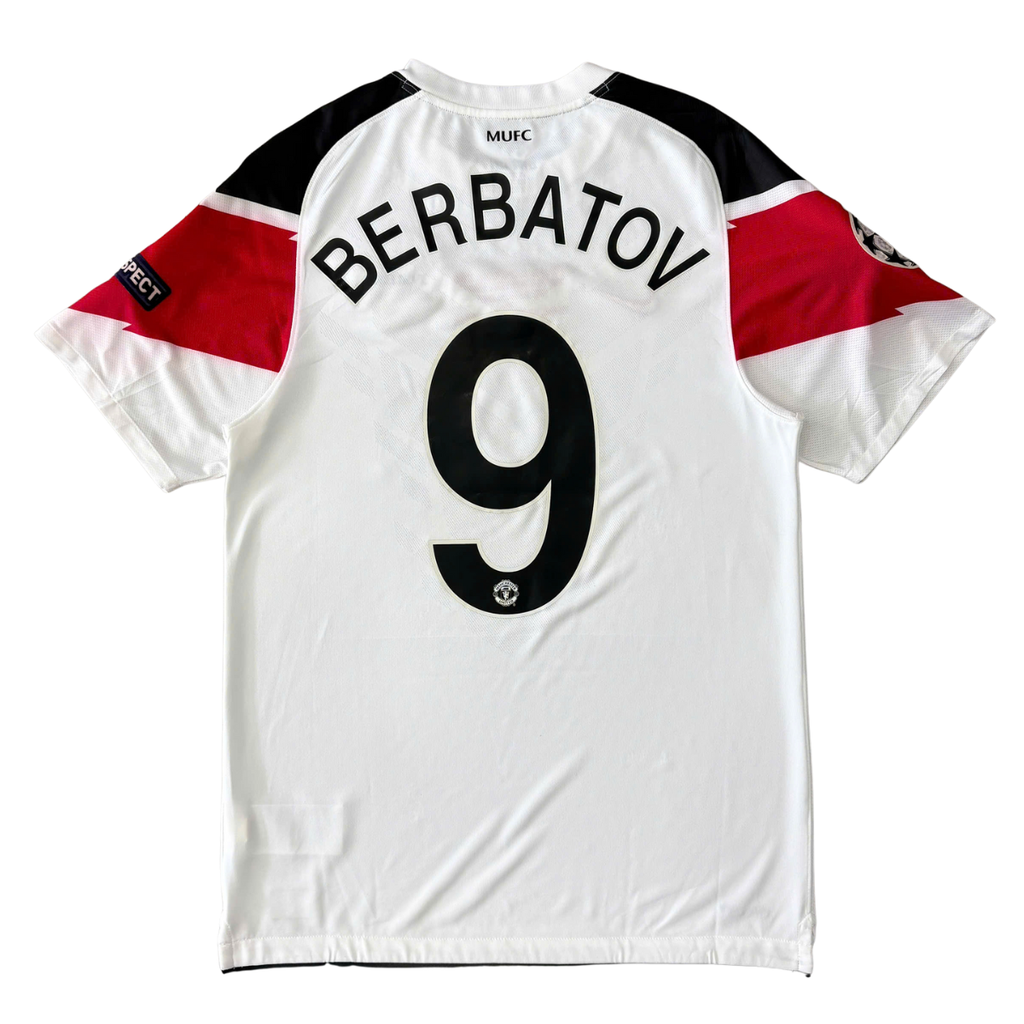 ÁO BÓNG ĐÁ MANCHESTER UNITED 2011/12 SÂN KHÁCH CHÍNH HÃNG FAN + PATCH C1, DETAIL FINAL + BERBATOV #9 - 382470-105