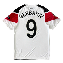 ÁO BÓNG ĐÁ MANCHESTER UNITED 2011/12 SÂN KHÁCH CHÍNH HÃNG FAN + PATCH C1, DETAIL FINAL + BERBATOV #9 - 382470-105