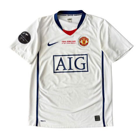 ÁO BÓNG ĐÁ MANCHESTER UNITED 2008/09 SÂN KHÁCH CHÍNH HÃNG FAN + PATCH C1, DETAIL FINAL + BERBATOV #9 - 287611-105