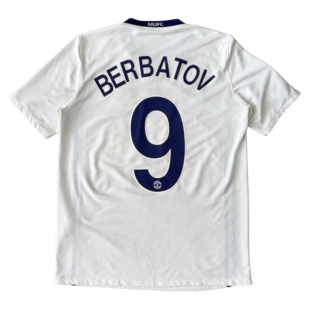 ÁO BÓNG ĐÁ MANCHESTER UNITED 2008/09 SÂN KHÁCH CHÍNH HÃNG FAN + PATCH C1, DETAIL FINAL + BERBATOV #9 - 287611-105