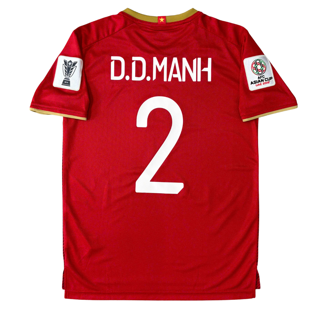 ÁO BÓNG ĐÁ VIỆT NAM 2019 SÂN NHÀ CHÍNH HÃNG PLAYER 038-923 - ĐỖ DUY MẠNH #2 + PATCH ASIAN CUP 2019