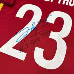 ÁO BÓNG ĐÁ VIỆT NAM 2021 SÂN NHÀ CHÍNH HÃNG PLAYER + PATCH AFC WOMEN'S ASIAN CUP INDIA 2022 #23 N.T.B.THUY + CHỮ KÍ