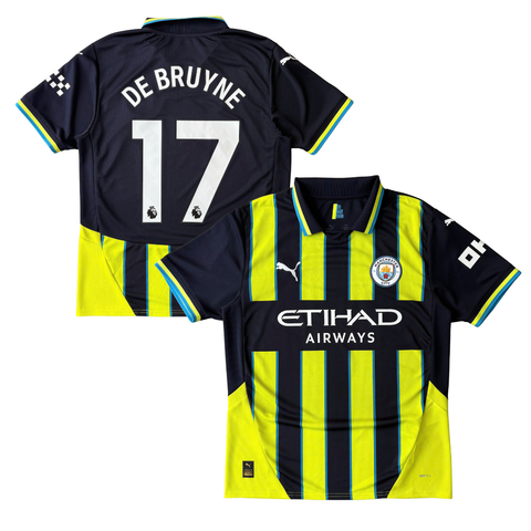 ÁO BÓNG ĐÁ MANCHESTER CITY 2024/25 SÂN KHÁCH CHÍNH HÃNG FAN - DE BRUYNE #17 -- 775088-02