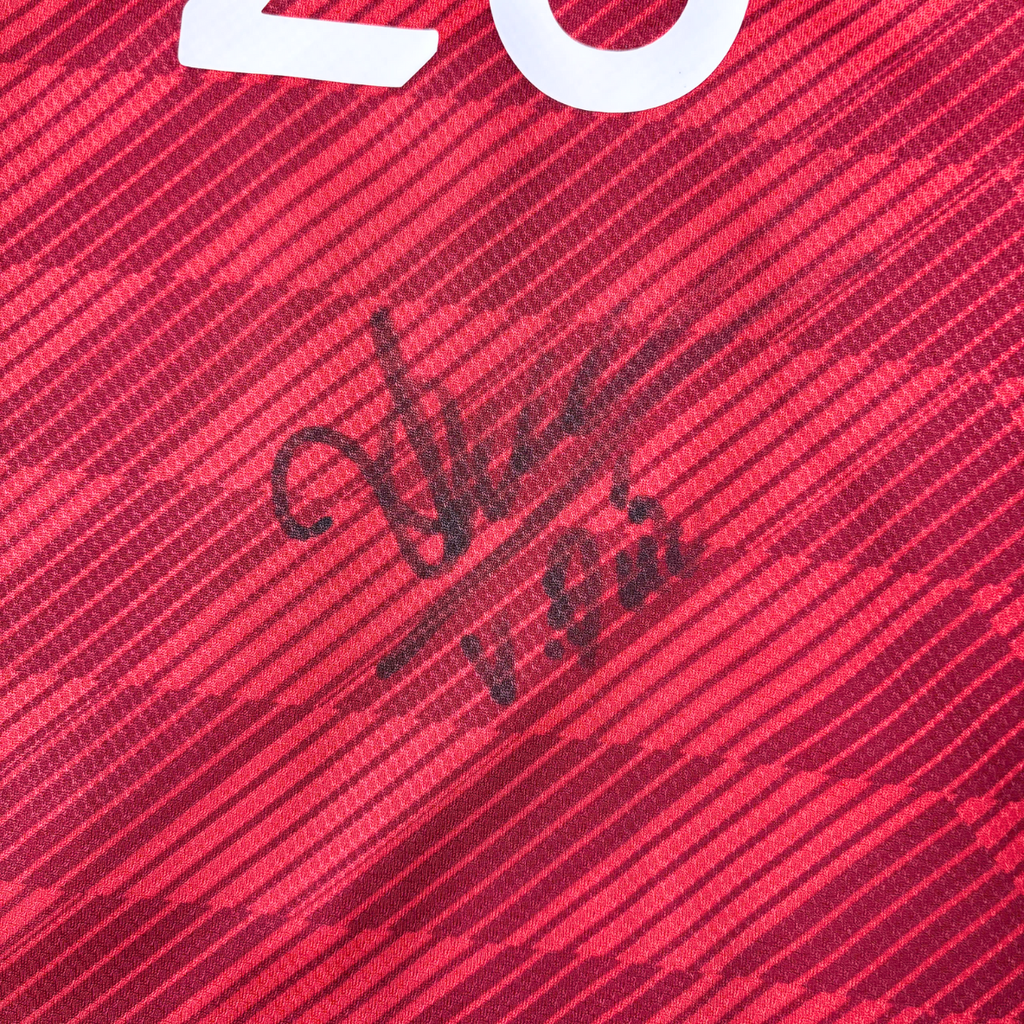 ÁO BÓNG ĐÁ VIỆT NAM 2019 SÂN NHÀ CHÍNH HÃNG PLAYER 038-923 - PHAN VĂN ĐỨC #20 + PATCH ASIAN CUP 2019 + CHỮ KÍ - KHÔNG TAG - 10/10