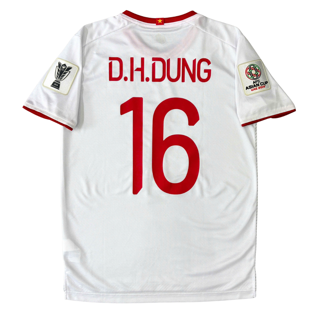 ÁO BÓNG ĐÁ VIỆT NAM 2019 SÂN KHÁCH CHÍNH HÃNG PLAYER 038-923 - ĐỖ HÙNG DŨNG #16 + PATCH ASIAN CUP 2019