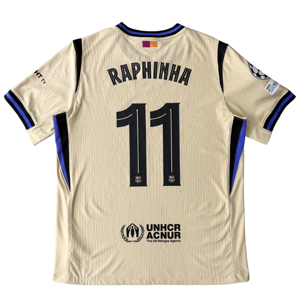 ÁO BÓNG ĐÁ BARCELONA X KOBE BRYANT 2025/26 CHÍNH HÃNG PLAYER RAPHINHA #11 PHÔNG C1 + PATCH HJ4554-784 - KHÔNG TAG - 10/10