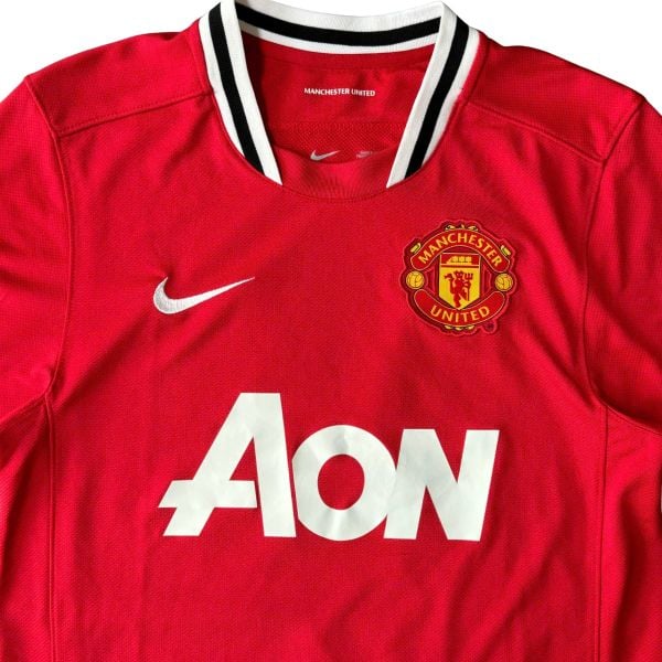 ÁO BÓNG ĐÁ MANCHESTER UNITED 2011/12 CHÍNH HÃNG SÂN NHÀ 423932-623 - NAME PATCH EUROPA LEAGUE CARRICK