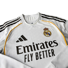 ÁO BÓNG ĐÁ REAL MADRID 2025/26 SÂN NHÀ CHÍNH HÃNG PLAYER TAY DÀI – JN8866