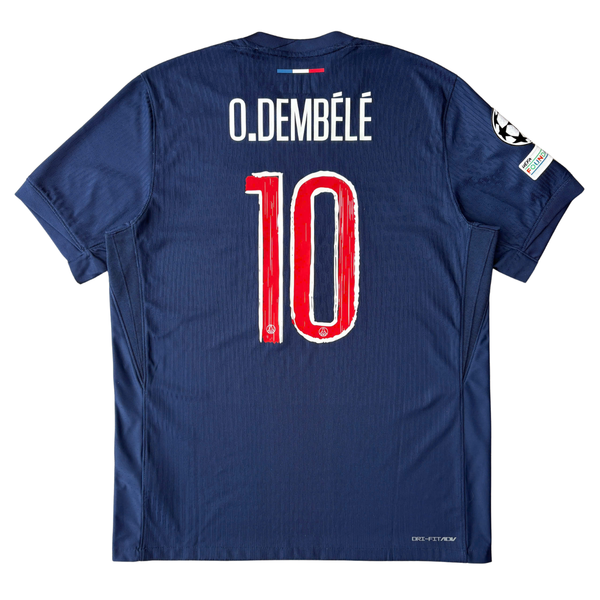 ÁO BÓNG ĐÁ PSG 2025/26 SÂN NHÀ CHÍNH HÃNG PLAYER O.DEMBÉLÉ #10 PHÔNG + PATCH C1 FN8774-411 - KHÔNG TAG - 10/10