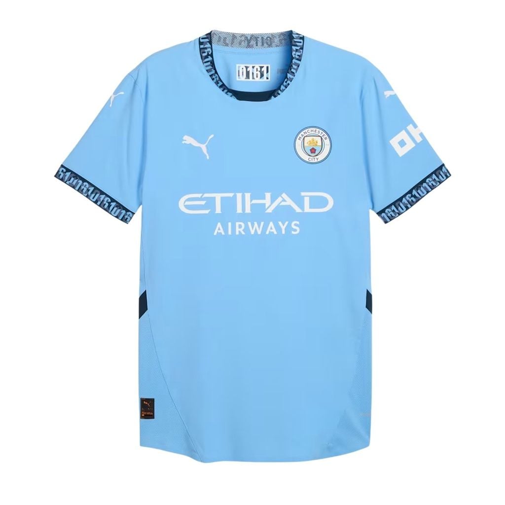 ÁO BÓNG ĐÁ MANCHESTER CITY 2024/25 CHÍNH HÃNG SÂN NHÀ PLAYER 775050 01- NAME PATCH DE BRUYNE EPL SIZE L (UK)