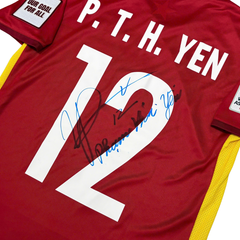 ÁO BÓNG ĐÁ VIỆT NAM 2021 SÂN NHÀ CHÍNH HÃNG PLAYER + PATCH AFC WOMEN'S ASIAN CUP 2022 #12 P.T.H.YEN + CHỮ KÍ