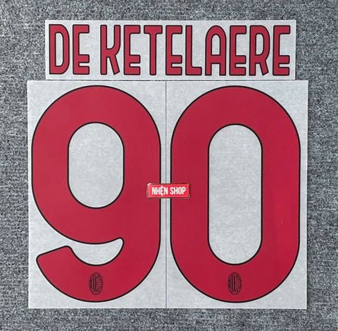 NAMESET DE KETELAERE 90 AUTHENTIC AC MILAN 2022/23 SÂN KHÁCH SERIE A