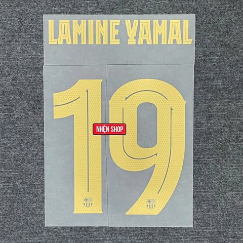 NAMESET LAMINE YAMAL 19 AUTHENTIC BARCELONA 24/25 SÂN NHÀ CUP KID