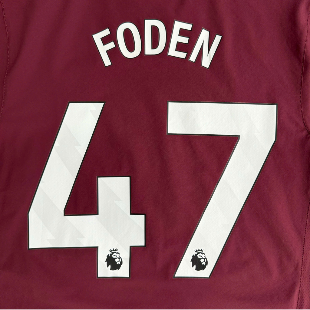 ÁO BÓNG ĐÁ MANCHESTER CITY 2024/25 THỨ BA CHÍNH HÃNG PLAYER FODEN #47 PHÔNG EPL - 775096-03 - KHÔNG TAG - 10/10