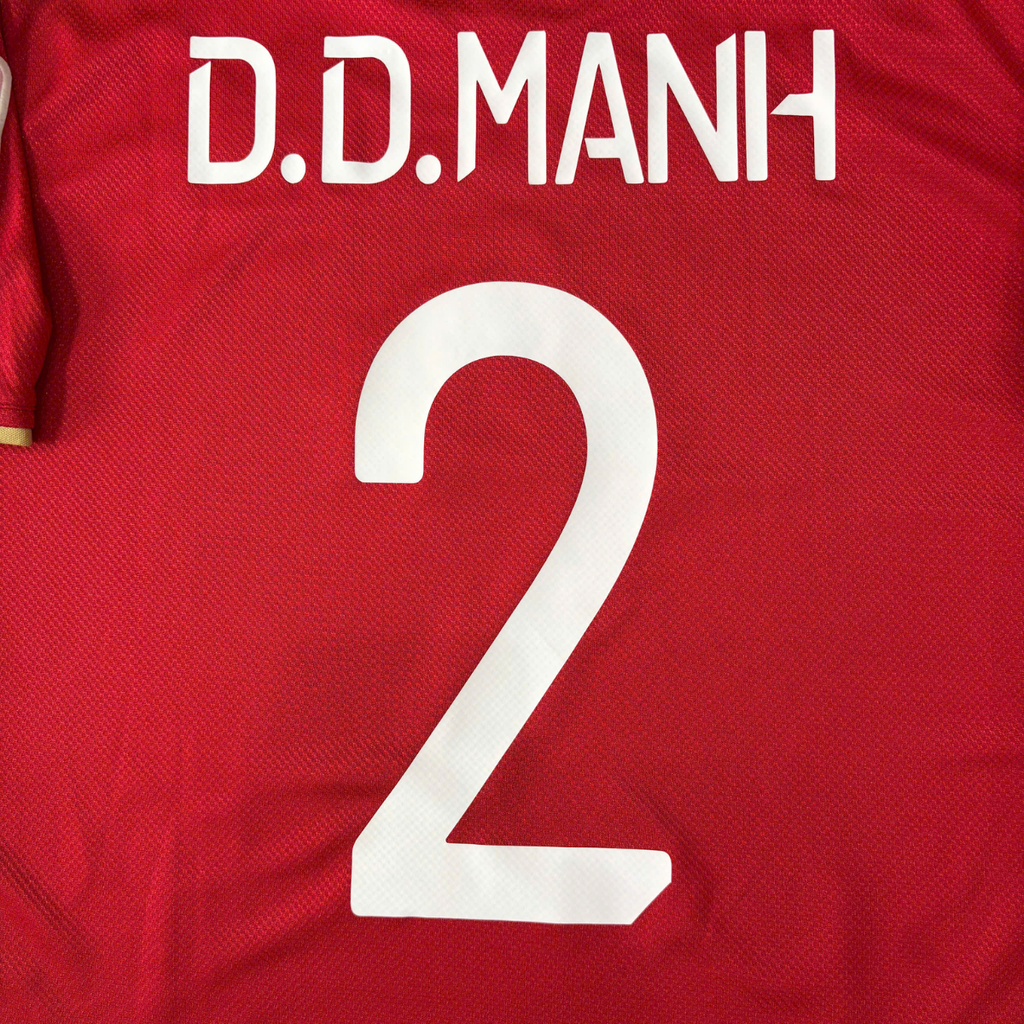 ÁO BÓNG ĐÁ VIỆT NAM 2019 SÂN NHÀ CHÍNH HÃNG PLAYER 038-923 - ĐỖ DUY MẠNH #2 + PATCH ASIAN CUP 2019