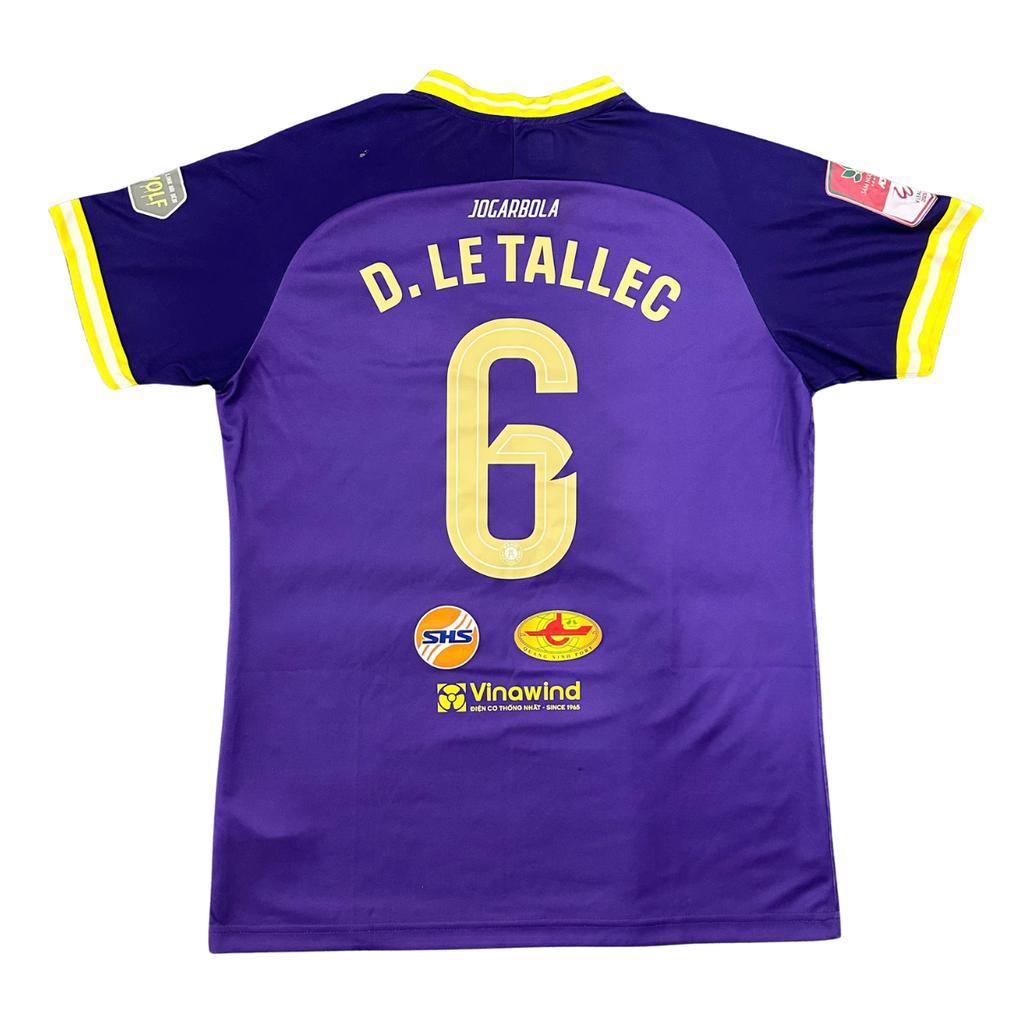 ÁO BÓNG ĐÁ HÀ NỘI FC 2023/24 CHÍNH HÃNG SÂN NHÀ BẢN PLAYER NAMESET LE TALLEC 6 - MATCH WORN