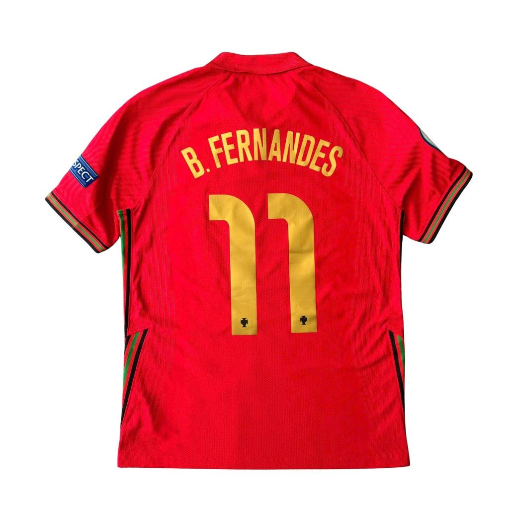 ÁO BÓNG ĐÁ BỒ ĐÀO NHA 2020/21 CHÍNH HÃNG SÂN NHÀ PLAYER CD0587-687 - NAME PATCH UEFA B.FERNANDES